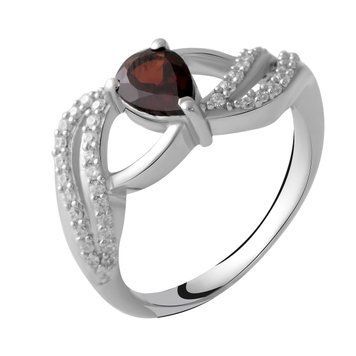 Срібна каблучка з натуральним гранатом 0.83ct, вага виробу 3,81 гр (2051671) 18 розмір 2051671 фото