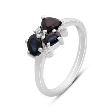 Серебряное кольцо с натуральным сапфиром 1.548ct, вес изделия 2,72 гр (2172673) 17 размер 2172673 фото