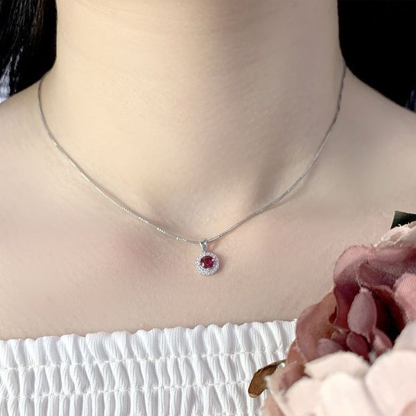 Серебряная подвеска с рубином 0.967ct (2021520) 2021520 фото