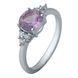 Срібна каблучка з натуральним аметистом 1.211ct, вага виробу 2,87 гр (1634523) 17.5 розмір 1634523 фото 1
