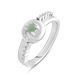 Серебряное кольцо с натуральным изумрудом 0.1ct, вес изделия 3,11 гр (2106258) 17 размер 2106258 фото 1
