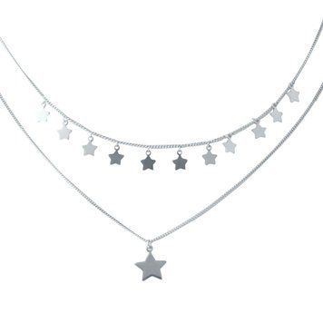 Серебряное колье с без камней, вес изделия 4,42 гр (2037187) 400430 размер 2037187 фото