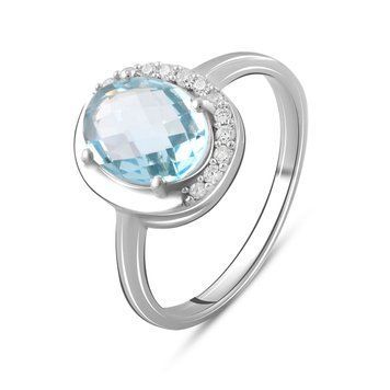 Серебряное кольцо с натуральным топазом 2.633ct, вес изделия 3,42 гр (2083405) 18 размер 2083405 фото