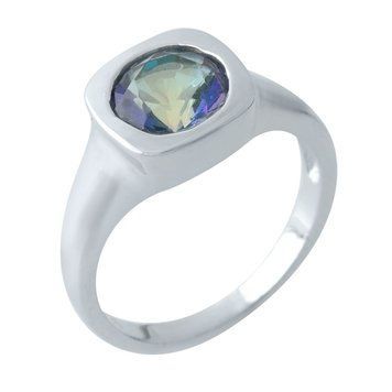 Срібна каблучка з містик топазом 1.308ct, вага виробу 3,98 гр (1972281) 17.5 розмір 1972281 фото