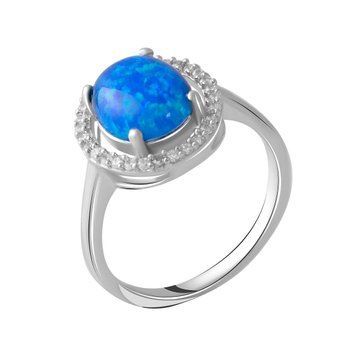 Серебряное кольцо с опалом 1.175ct, вес изделия 2,56 гр (2045113) 17.5 размер 2045113 фото