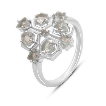 Серебряное кольцо с натуральным топазом 2.138ct, вес изделия 3,73 гр (2171737) 17.5 размер 2171737 фото