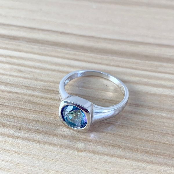 Серебряное кольцо с мистик топазом 1.308ct, вес изделия 3,98 гр (1972281) 17.5 размер 1972281 фото