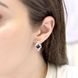 Срібні сережки з натуральним сапфіром 4.25ct, фіанітами (2162605) 2162605 фото 8