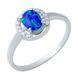 Серебряное кольцо с опалом 0.56ct, вес изделия 2,27 гр (1948231) 17.5 размер 1948231 фото 1