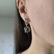 Срібні сережки з натуральним раухтопазом (димчастим кварцом) 8.502ct, фіанітами (2180593) 2180593 фото 6