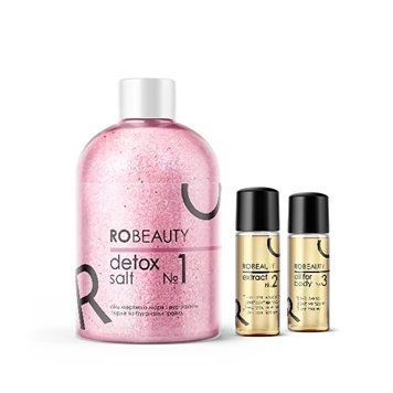 Светящаяся детокс-соль для ванны Robeauty (соль 350 грамм экстракт 15 мл масло 15 мл) ROB-062 фото