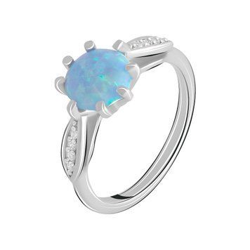 Серебряное кольцо с опалом 2.61ct, вес изделия 2,35 гр (2073086) 17.5 размер 2073086 фото
