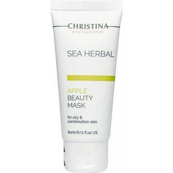 Яблучна маска для жирної та комбінованої шкіри Christina Sea Herbal Beauty Mask Green Apple 60 мл CHR058 фото