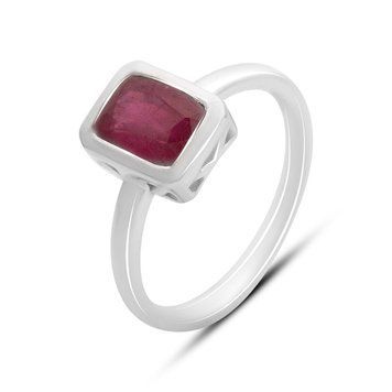 Срібна каблучка з натуральним рубіном 2.478ct, вага виробу 2,46 гр (2159520) 17 розмір 2159520 фото