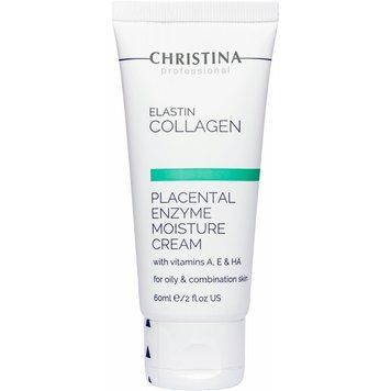 Зволожувальний крем для жирної шкіри Christina Elastin Collagen Placental Enzyme Moisture Cream 60 мл CHR371 фото