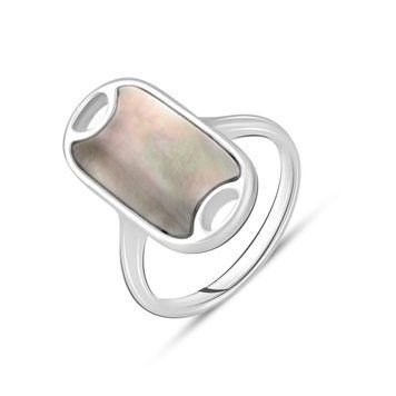 Серебряное кольцо с натуральным перламутром 1.525ct, вес изделия 3,79 гр (2129363) 17 размер 2129363 фото