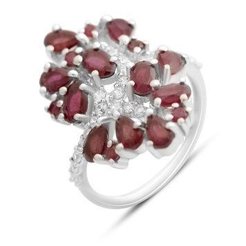 Срібна каблучка з натуральним рубіном 4.609ct, вага виробу 4,67 гр (2159544) 18 розмір 2159544 фото