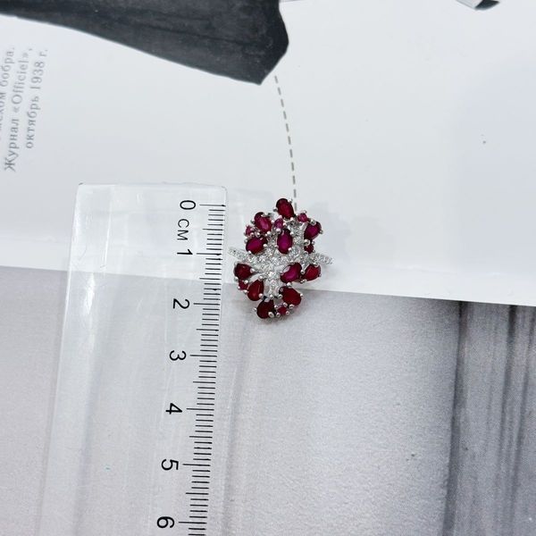 Срібна каблучка з натуральним рубіном 4.609ct, вага виробу 4,67 гр (2159544) 18 розмір 2159544 фото