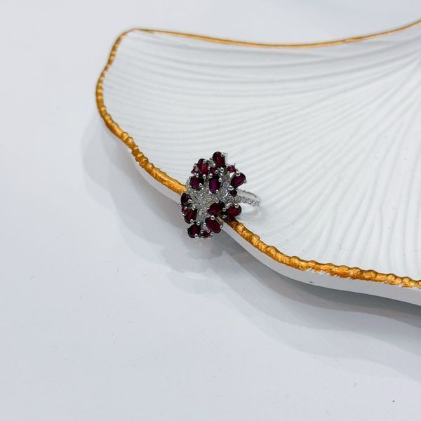 Срібна каблучка з натуральним рубіном 4.609ct, вага виробу 4,67 гр (2159544) 18 розмір 2159544 фото