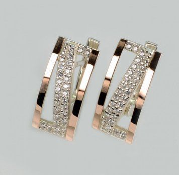 Сережки срібні 925 прогби і золота 375 проби 2795762800 фото