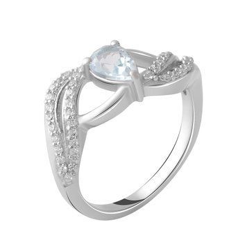 Серебряное кольцо с натуральным топазом 0.8ct, вес изделия 3,95 гр (2049203) 18 размер 2049203 фото