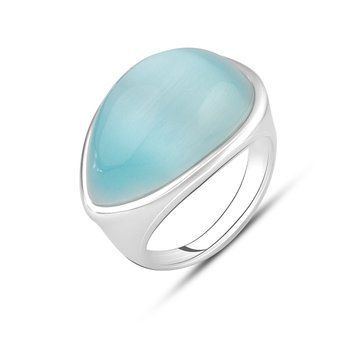 Серебряное кольцо с кошачьим глазом 16.65ct, вес изделия 7,8 гр (2129424) 17 размер 2129424 фото