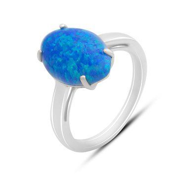 Срібна каблучка з опалом 2.2ct, вага виробу 3,01 гр (2170181) 17 розмір 2170181 фото
