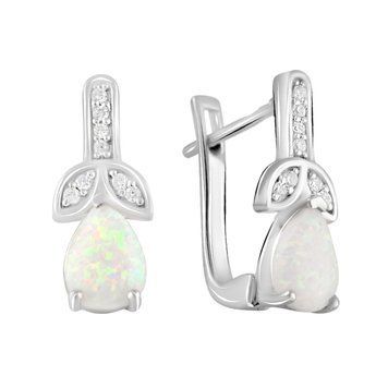 Срібні сережки з опалом 0.9ct (2106821) 2106821 фото