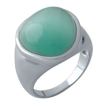 Срібна каблучка з котячим оком 9.2ct, вага виробу 7,37 гр (1974490) 18 розмір 1974490 фото