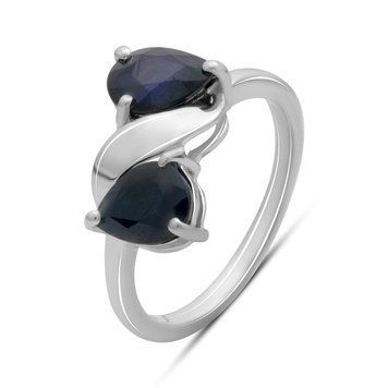 Серебряное кольцо с натуральным сапфиром 2.658ct, вес изделия 2,93 гр (2178903) 17 размер 2178903 фото