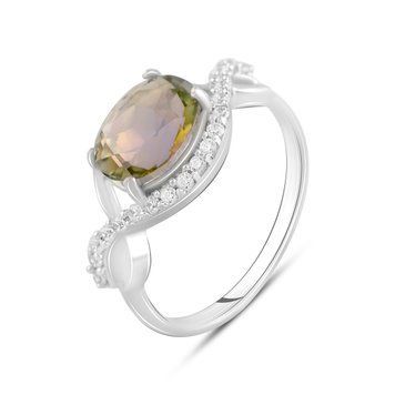 Срібна каблучка з цитрином nano 2.83ct, вага виробу 3,11 гр (2121503) 18 розмір 2121503 фото