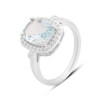 Срібна каблучка з натуральним топазом 3.637ct, вага виробу 3,45 гр (2166139) 18 розмір 2166139 фото