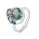 Серебряное кольцо с топазом Лондон Блю 3.014ct, вес изделия 3,61 гр (2127420) 18 размер 2127420 фото 1