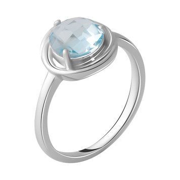 Серебряное кольцо с натуральным топазом 2.483ct, вес изделия 3,15 гр (2049340) 17.5 размер 2049340 фото