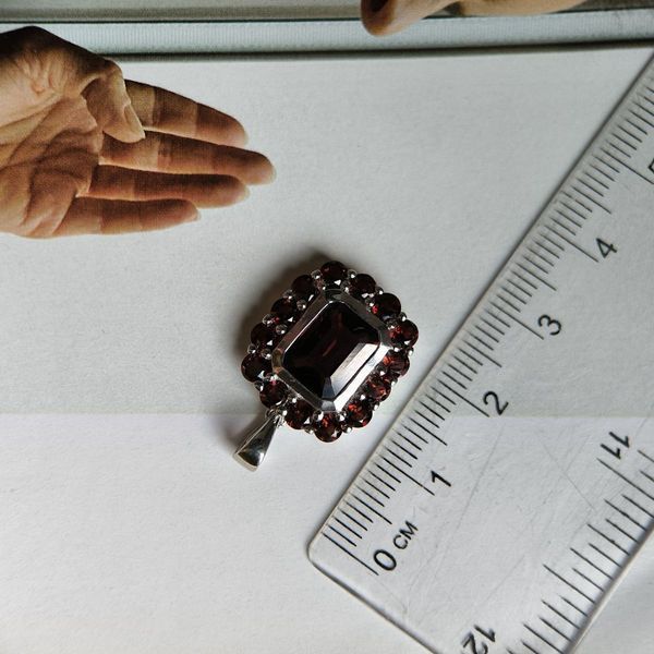 Срібна підвіска з гранатом 4.575ct (2181392) 2181392 фото