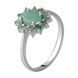 Серебряное кольцо с натуральным изумрудом 1.27ct, вес изделия 3,44 гр (1964804) 17.5 размер 1964804 фото 1