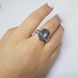 Срібна каблучка з натуральним флюоритом 10.18ct, топазом білим, вага виробу 5,97 гр (2121626) 19 розмір 2121626 фото 2