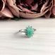 Серебряное кольцо с натуральным изумрудом 1.27ct, вес изделия 3,44 гр (1964804) 17.5 размер 1964804 фото 2