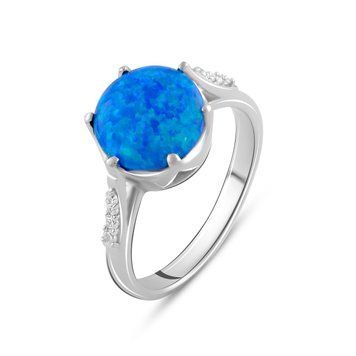 Срібна каблучка з опалом 1.338ct, вага виробу 3,75 гр (2028666) 17 розмір 2028666 фото