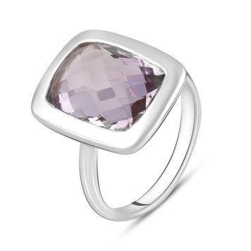 Серебряное кольцо с натуральным аметистом 3.09ct, вес изделия 4,8 гр (2116790) 17.5 размер 2116790 фото
