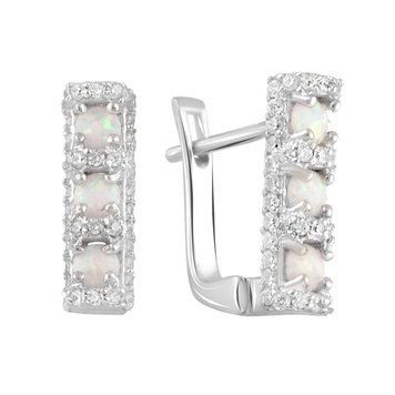 Срібні сережки з опалом 0.272ct (2106883) 2106883 фото