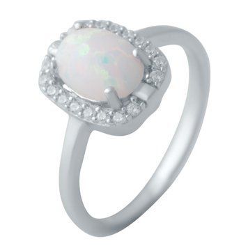 Срібна каблучка з опалом 0.727ct, вага виробу 2,46 гр (2040354) 17 розмір 2040354 фото