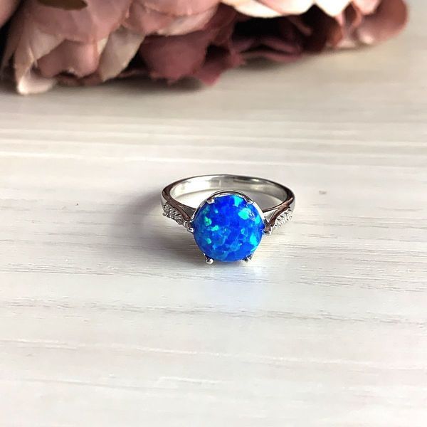Срібна каблучка з опалом 1.338ct, вага виробу 3,75 гр (2028666) 17 розмір 2028666 фото